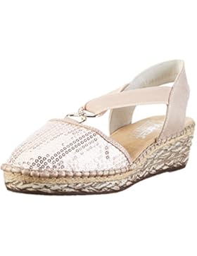 Rieker Damen 68971 Geschlossene Sandalen mit Keilabsatz