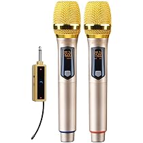 Wireless Karaoke Microphone With LED Display - Portable Mic For Singing ...
