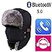 Produktbild feiledi Trade Smart Winddichte Mütze Bluetooth Warm Hat Lei Feng Cap Baumwolle Winter Warm Schnee Mütze Warm Hat Wireless Stereo Kopfhörer Headset Kopfhörer Kopfhörer Kopfhörer Schwarz