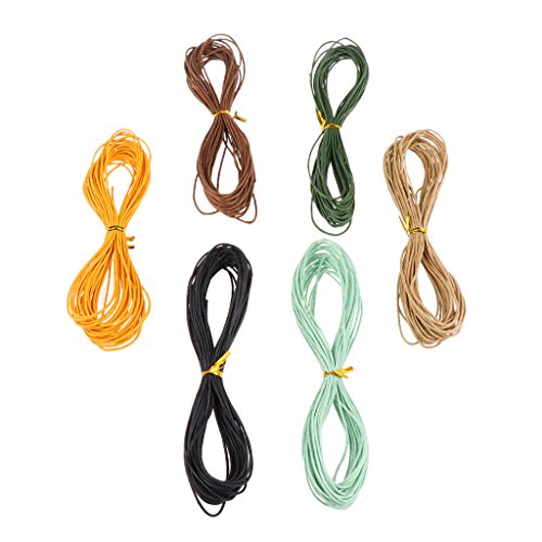 Gazechimp 6pcs Gewachste Baumwollschnur Wachsband Baumwollkordel 10M 5mm für Schmuckherstellung – Mehrfarben1, one size - 3