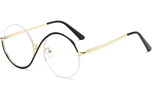 Twinsun Elphaba Glasses,Cosplay Eyewear, Witch Costume Glasses Metal Frame Round Glasses Witch Cosplay Eyeglasses