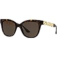 Versace VE4394 Sunglasses - (108/73) Havana/Dark Brown - 54mm, Dark Bown