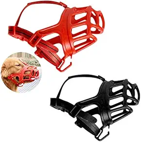 Petlicious & More Importe Breathable Basket Muzzles for Small, Medium, Large and X-Large Dogs, Stop Biting, Barking and Chewing, Best for Aggressive Dogs (Size - XS, Extra Small, No.1) - Color May Vary