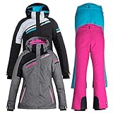Skianzug Frauen Damenskianzug (grau/pink, 40)