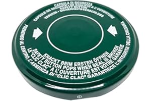 CG94 - Tappi Clic Clac per Vasetti e Barattoli in Vetro | Conservazione Ermetica e Sicura | Resistenti, Riutilizzabili | Adatti per Alimenti, Verde, Vetro, Ø 63mm, Confezione da 100