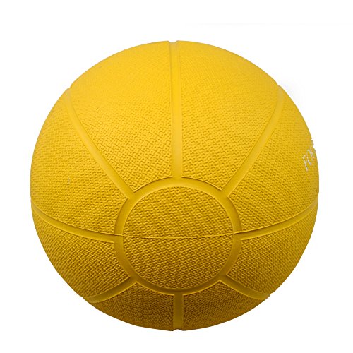 FOURSCOM® Medizinball Fit ball Gymnastikball Gewichtsball Fitnessball bälle Gelb 1Kg, 2Kg, 3Kg, 4Kg, 5Kg, 6Kg, 7Kg, 8Kg, 9Kg,10Kg - 2