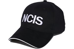 Nofonda Nero Berretto da Baseball Costume NCIS Cappello in Cotone Chiusura Regolabile Ricamo Special Agents Hip-Hop Cappelli Unisex Snapback per Uomo Donna Casual Berretti da Moda Estivi(Nero)