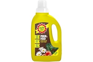 Baby Bio Pour & Feed Liquid Plant Food, 1L - Ready To Use Houseplant Food - with Seaweed Extract - to Stimulate Healthy Growth and Vibrant Flowering - Indoor Use Plant Nutrition