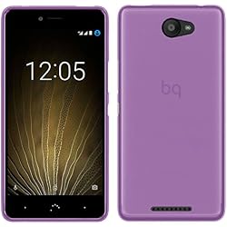 TBOC Funda de Gel TPU Morada para bq Aquaris U - bq Aquaris U Lite (5.0 Pulgadas) de Silicona Ultrafina y Flexible