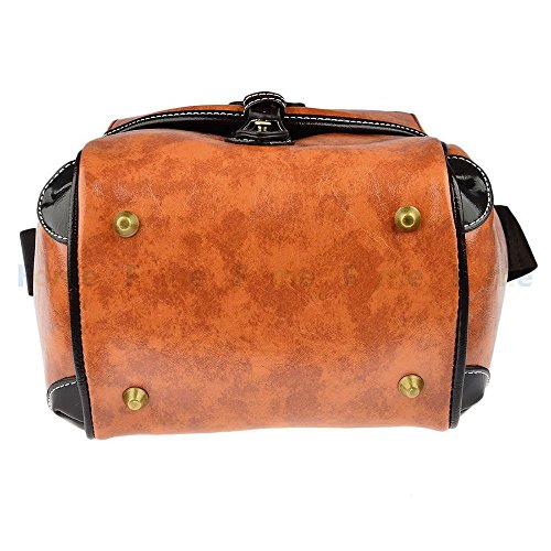 Fome Sac   tui de style vintage britpop en cuir synth  tique pour appareil photo DSLR Canon Nikon Sony Pentax   cadeau