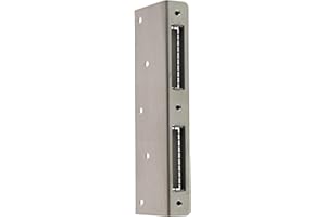 FEPS Schließblech Zimmertür Winkelschließblech mit Schmutzkasten Reparaturschließblech Edelstahl rechts/links verwendbar 170x50x21 mm