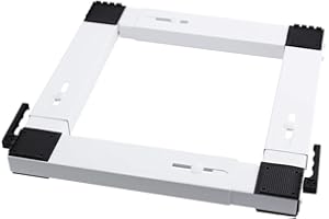 Xavax, Base ad Assorbimento di Vibrazioni con Ruote Retrattili per Lavatrici, Asciugartici e altri Grandi Elettrodomestici, Portata max 300 kg, Regolabile da 40 a 70 cm per Lato
