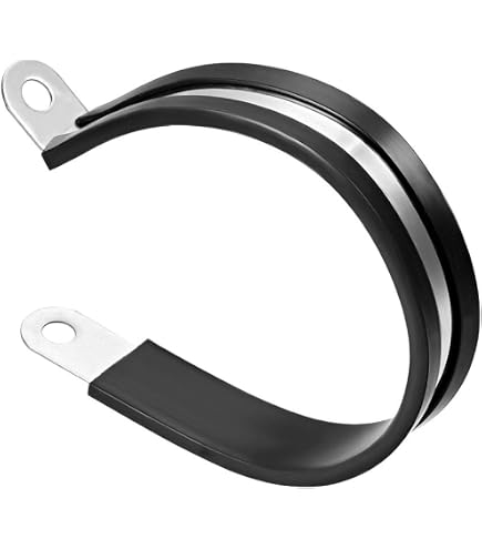Collier De Serrage Collier Tube Irl Lot De 20 Colliers De Serrage En Forme De R En Acier Inoxydable Avec Rembourrage En Caoutchouc, Colliers De Serrage En P Doublés En Caoutchouc (20