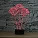 Produktbild Nachtlicht 3D Rote Rose Blume Nachtlicht Visuelle Led Nachtlicht Kreative Lava Tischlampe Neuheit Beleuchtung Bad Licht