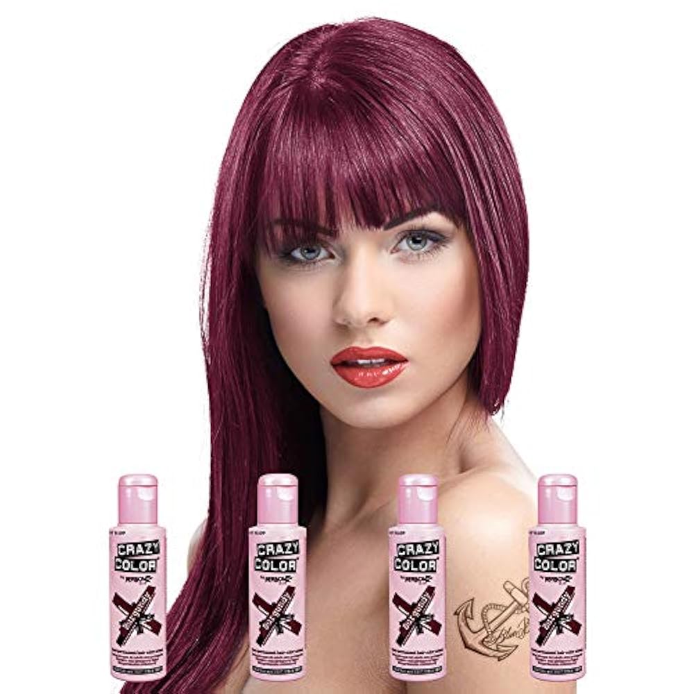Краска для волос ногтей. Crazy color violette. crazy color бургунди. блэк колор хэйр?. краска для волос crazy color aubergine.