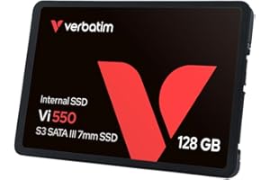 VERBATIM Vi550 S3 SSD - SSD interne 128GB - Solid State Drive - 2.5'' interface SATA III - disque dur interne SSD technologie 3D NAND - SSD 128GB haute performance - 560MB/s - noir