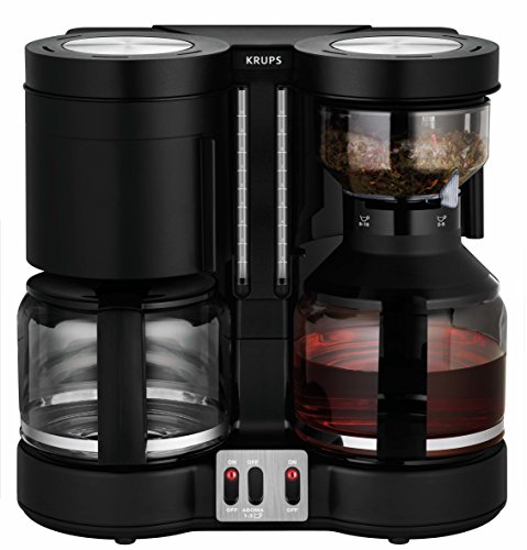 Krups KM8508 Doppel-Kaffeeautomat Duothek Plus, Kombiautomat Kaffee/Tee, 2 x 10 Tassen, schwarz - 5