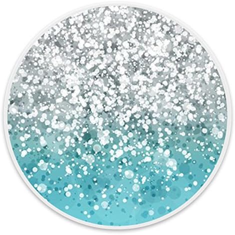 Customize Expanding Stand Pop Grip Mount Holder Sockets for iPhone 8, iPhone X, All Other Smartphones and Tablets - Light Blue Glitter White