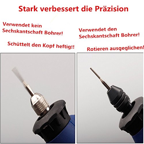 Mohoo 0.5-8MM Schnellspann Bohrfutter Schraubendreher Schlagschrauber Adapter 1/4 “Sechskantschaft Bohrer - 2