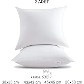 Vionel Home Premium Kare Kırlent İ&ccedil; Yastık 1.Kalite Elyaf Dolgulu Oyuncu Koltuk Yastığı (2 Adet, 43x43)