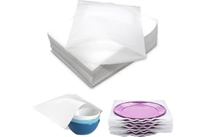 PUERHUACI Pluriball, Materiale Per Imballaggio, 50 Pezzi Sacchetti di Schiuma, Foglio EPE Per Confezionamento Sicuro, Mobili in Vetro Porcellana 30 x 30 cm