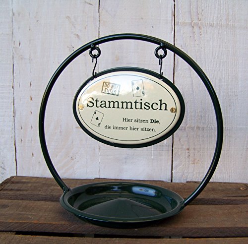 Stammtisch-Ständer Emaille m. Ascher - 2