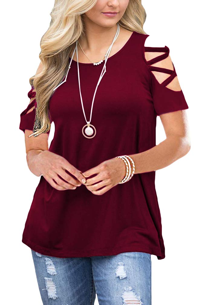 t shirt spalle scoperte