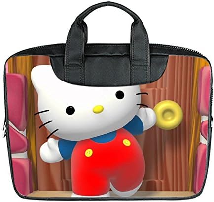 Custom 13.4 Inch Imported Fabric Laptop Stylish Portable Shoulder Messenger Business Bag Diy Kitty Design