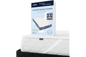 UNIENTO Matratzenschoner 70x140 - wasserdichte Matratzenauflage 90 x 200 / 180x200 / 140x200cm / 160x200 / 100x200 / 60x120, Inkontinenzunterlage waschbar, Atmungsaktiv (70x140) Weiß