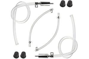 AUCANNIO 4Pcs Brake Bleeding Kit, Brake Fluid Bleeder Kit With lid, Motorcycle and Car Brake Bleeding Kit, Universal Brake Bleeder Clutch Bleeding Hose Kit with One-Way Valve for Car Motorbike Motorcycle