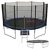 MaxiJump ® XL Extra-Large 10FT 10 FT Foot Trampoline With FREE Safety Net Enclosure, Ladder, Rain Cover, Anchor Kit & Shoe Bag