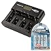 Produktbild ANSMANN Akku-Ladegerät für AA/AAA/C/D/9V-Block NiMH Akkus - Batterieladegerät mit 5 Ladeprogrammen: Laden, Entladen, Testen, Refresh, Schnellladen + USB - Powerline 5 Pro + 4x 2100mAh AA Akkus
