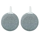 Paquete: 1 pieza Kentop 2 × ausst Römer Acuario Fish Tank de Burbujas Estanque Mineral Burbujas Aire Piedra Ventilador Bandeja Redonda