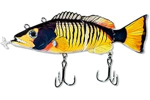 ods lure Update Swimming Bait, Electric USB Rechargeable Fishing Lure, Multi-Jointed Robot Fishing Bait with Treble Hook