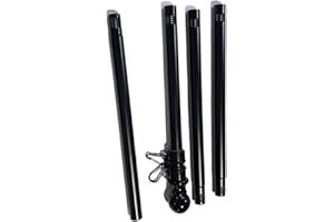 lmoikesz Kit de mât de Drapeau en Acier Inoxydable pour Porche, mât Drapeau à 360 ° pour Maison, Mural résidentiel, adapté à la Plupart des Drapeaux perforés, Noir