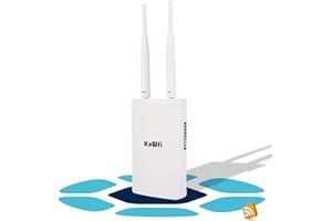 KuWFi Router 4G SIM, Router 4G LTE WiFi 300 Mbps, Puerto Ethernet LAN/WAN, Cobertura WiFi Exterior con 2 Antenas extraíbles, Funciona con Simyo Vodafone Jazztel telefónica Simyo