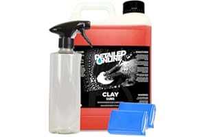 DetailedOnline Clay Bar Kit Car Clay Lube 5 Litre Lubricant Detailing Spray Strawberry Kit