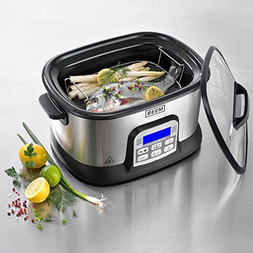 BEEM Gastrolon Sous-Vide plus 16in1 – professioneller Niedertemperaturgarer Vakuumgarer Vakuum Garer Multikocher Slow Cooker Schongarer – 7 Liter Behälter – 1500 Watt – inkl. 112-seitigem Kochbuch - 6