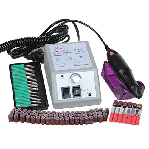 Fashion Gallery Full Electric Nail Art File Drill 36 Bits Acrylic Tool Sanding Band Manicure