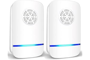 ECOMYLIFE Ultrasonic Pest Repeller 2 Pack, Insect Control, Spider Repellent, Plug in Indoor Mouse Deterrent, Anti Moths, Ants, Bed Bugs, Fleas, Cockroaches, Flies, Spider, Wasp (Classic 2 Pack)