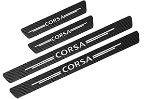 COJJ 4 Stücke Auto Einstiegsleisten Türschweller, für Opel Corsa D A B C E F OPC Accessories 2021 2020 2019 2018 2017 Kohlefaser Türschweller Aufkleber Anti-Kratz-Schutzstreifen