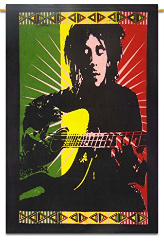 Bob Marley Indian Cotton Hängewandteppiche Poster Größe Muticolour Décor Werfen 42x30 Zoll