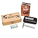 Bigfoot Shaves 3-Piece Double Edge Single Blade Safety Razor Kit For Men By Bigfoot Shaves - True Classic Razor - Best Shave Of Your Life - Travel Kit Case + Mirror + Blades - Straight Silver