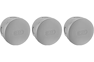 DEBFLEX - Boîte Dérivation Etanche IP54 (Lot de 3) - Pour Raccordement Sécurisé des Câbles - Pose en Saillie - Grise - ⌀70 x P.40 mm