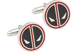 Goodygold Deadpool Cufflinks Pair for Mens Superhero Fans Costume Accessories
