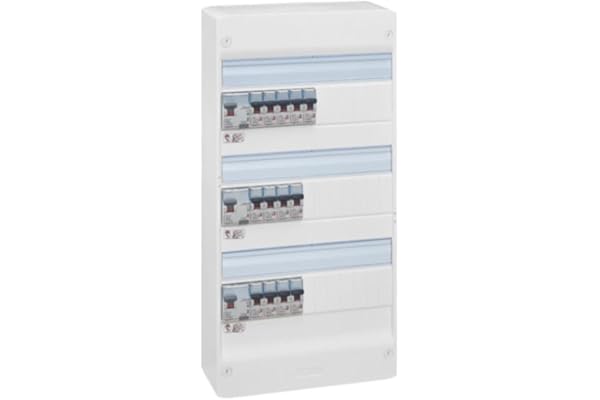 LEGRAND - Tableau Électrique Pré-équipé 3 Rangées Drivia - Equipé de Disjoncteurs et Interrupteurs Différentiels - Pour Logement T5 - Fabriqué En France - Blanc