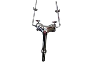 Dickly Supporto per Supporto per Tamburo Metallo, Robusto Hardware per Display con Staffa Tom per la Sostituzione dello Strumento Tom Drum, Doppio Supporto Tom