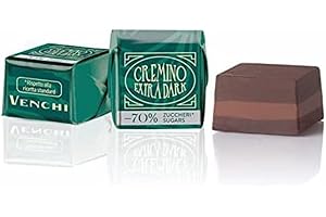 Venchi - Bombones CREMINO de chocolate amargo -70% de azúcar a granel - Paquete de 1 kg - Sin azúcares añadidos - Sin gluten