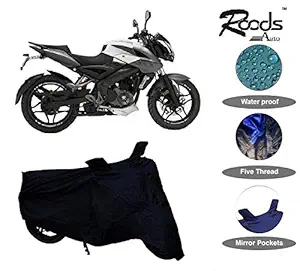 Roods AUTO Premium Bajaj Pulsar 200ns Bike Cover with Extra Surface Body Protection Cover (Black)