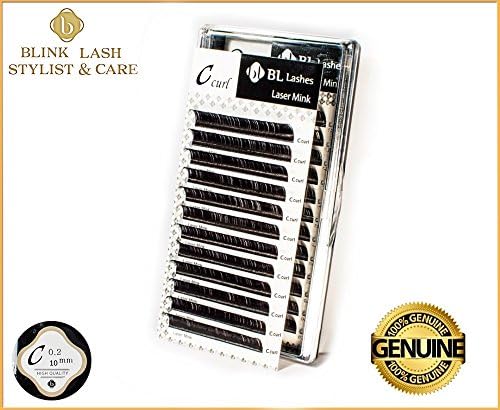 BL Lashes Laser eyelashes for eyelash extension C curl- thickness- 0,2 mm , length- 10 mm. NEW DESIGN from Blink Lash Stylist !!!